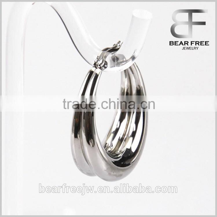 Factory Direct Price High Polished Stainless Steel Hoops Womens Mens Huggie Earrings