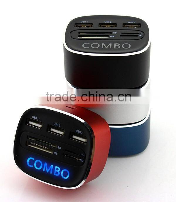 gift item multi functions usb combos usb 2.0 hub with card reader