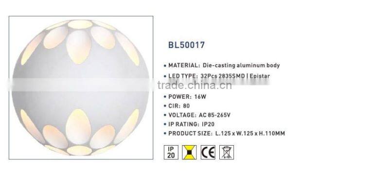 Indoor Modern Decorative Hot Sale Led Aluminium Led Wall Lamp Wall Light