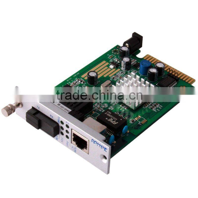 Gigabit 80KM WDM BIDI media converter singlemode card type media converter