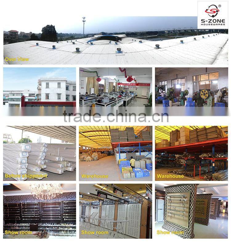 Trade assurance metal curtain rod pole colored glass finials