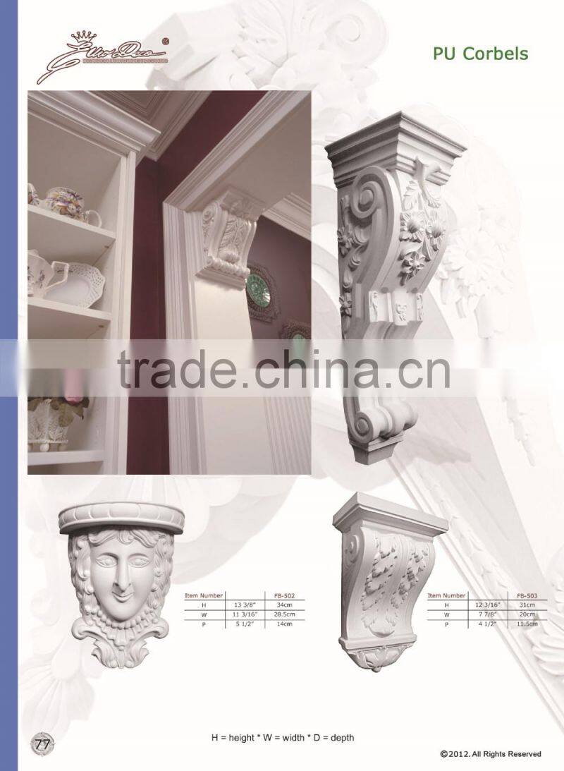 PU Good price beautiful new modern decorative Polyurethane Crown Moulding
