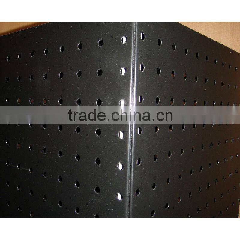 four sides metal floor rotating pegboard rack with trade assurance