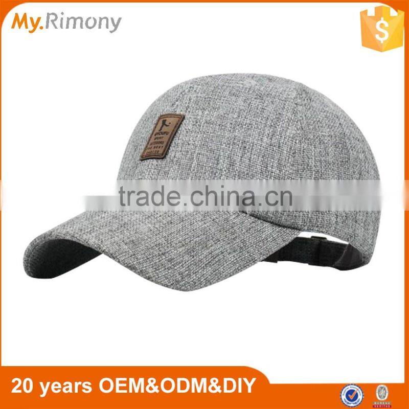 Hot Sale Linen Breathable Unisex Baseball Cap Hat