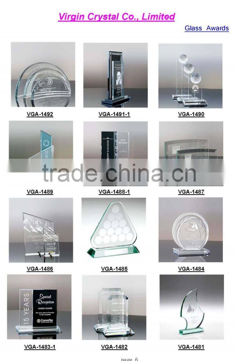 Mini Glass Awards Souvenir With Personal Logo Engraved