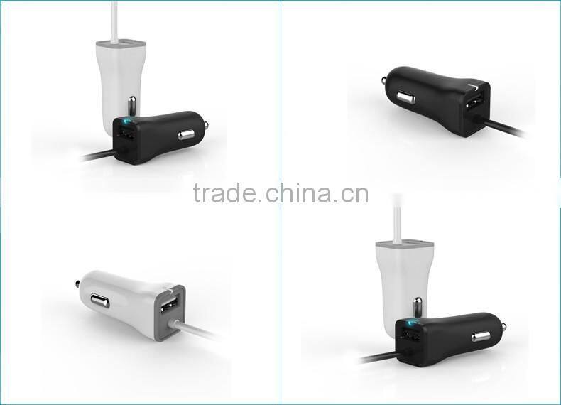 Portable Car Charger with Micro USB Cable for Android Smartphones