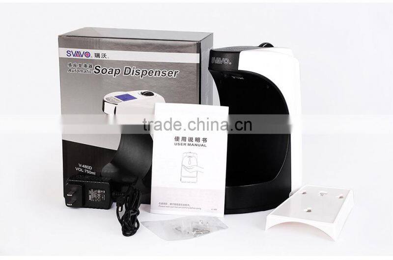 V-480 automatic wall public hand sanitizer dispenser,auto soap dispenser with LCD