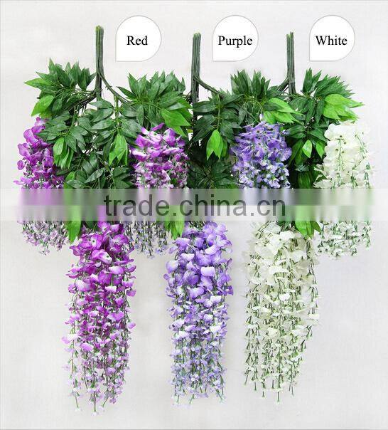 wedding decoration artificial fabric orchid flowers wisteria