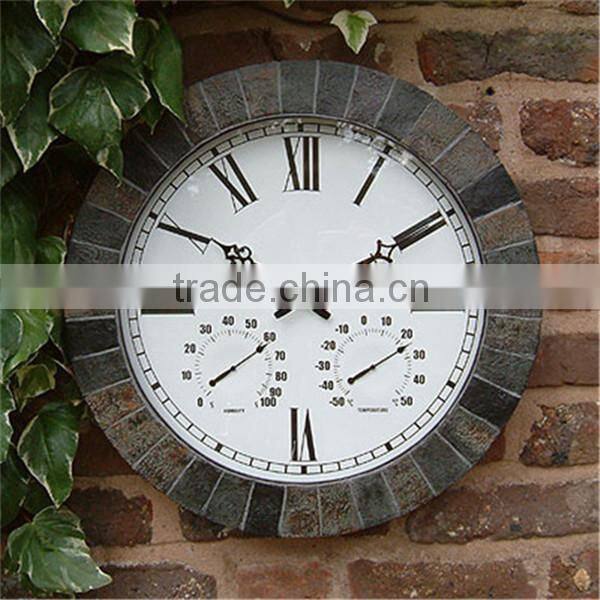 2014 slate wall lock quartz clock slate art clock home decorating clock wall clock