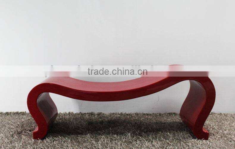 glass tea table design in fiberglass