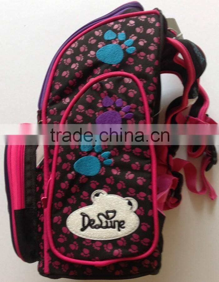 Top quality brand cartoon backpack girls 3D fashion school bag