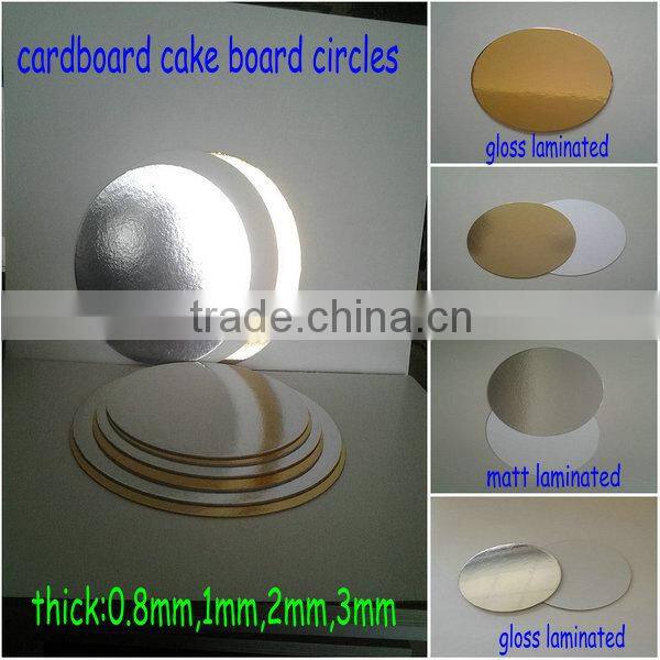 gold cardboard cake pad& cake base