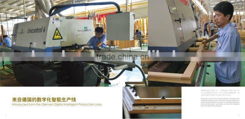 German style tilt and turn solid wood window with shutter