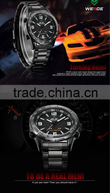 2015 alibaba express WEIDE WH1009 Eco-friendly Fold Over Clasp With Safety men watches