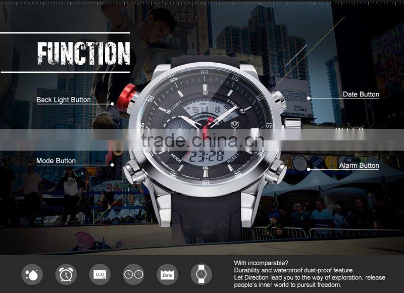 Watches Of Man LCD Luminous Digital Quartz Japan Movement 2015