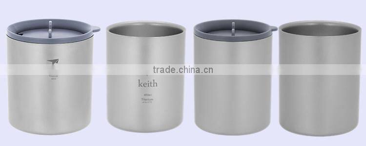 Double-wall pure Titanium mug