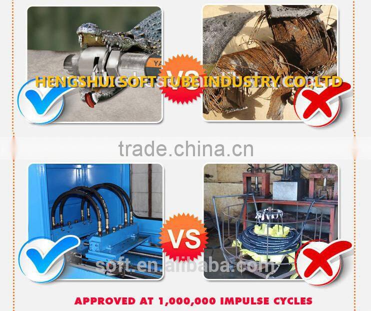 spiral steel wire hydraulic rubber hose / high pressure rubber oil hose / high pressure water hose EN 856-4SP