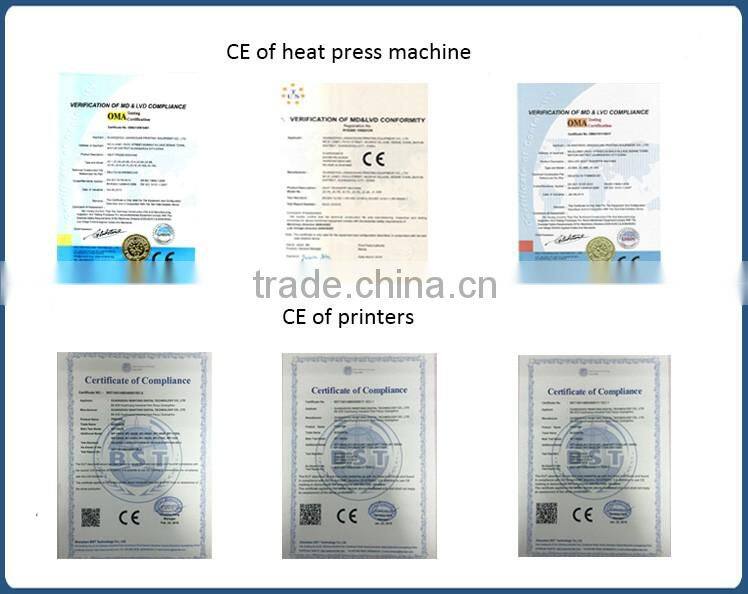 CE dual pneumatic t shirt sublimation printing machine