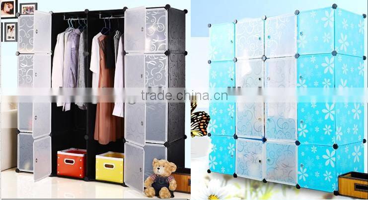 DIY Storage Cube Cabinet Wardrobe cabinet DIY toy cupboard shelves 12 cubes hanger