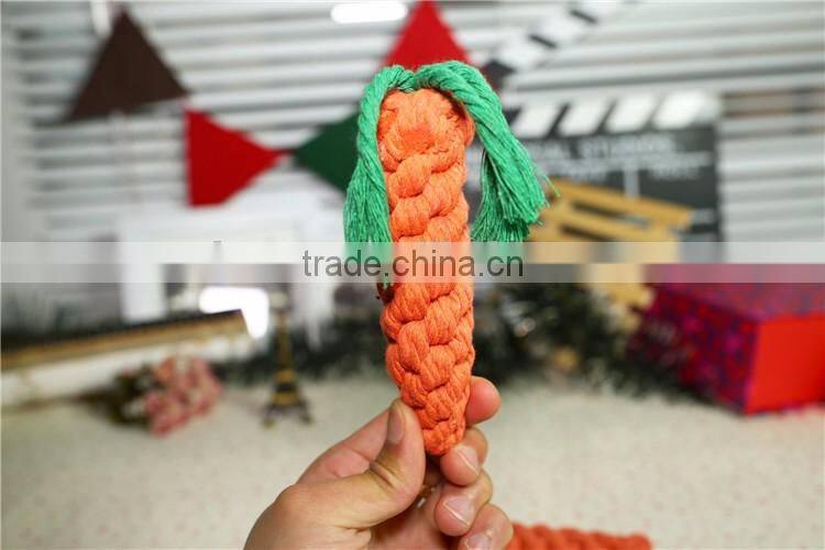 Carrot shape rope pet toys for dog