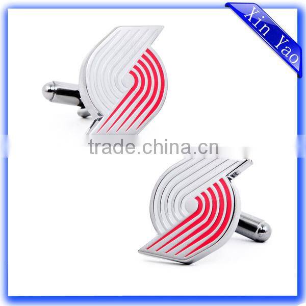 Directly factory sale custom shaped enamel bronze cufflink