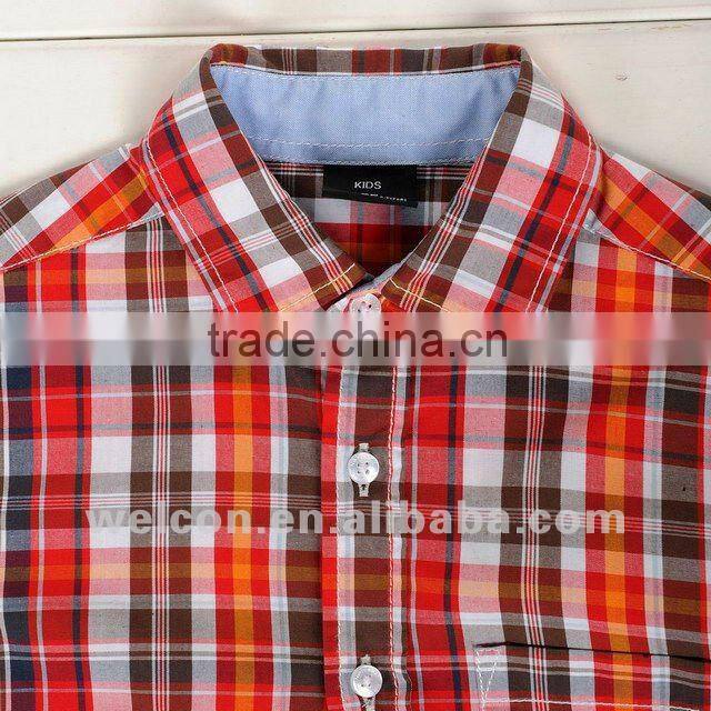 long sleeve new fashion design brand children shirt 100% cotton children dress for boy