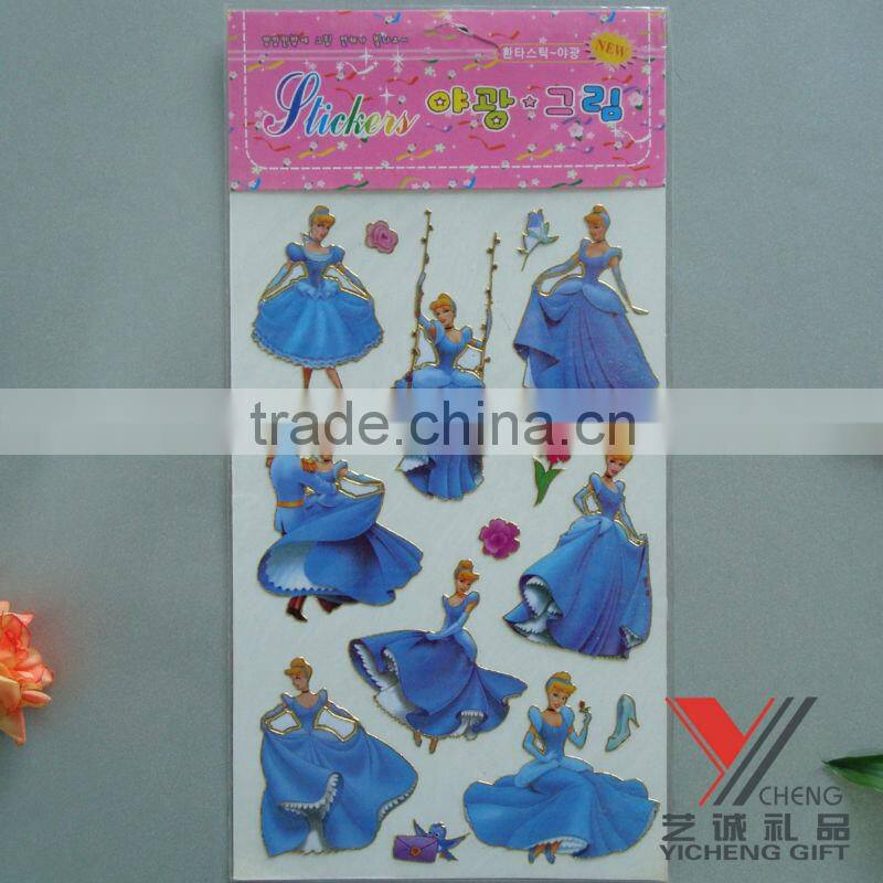 Beautiful laser sticker glitter butterfly sticker craft for promotion