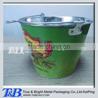 Galvanized metal beer bucket