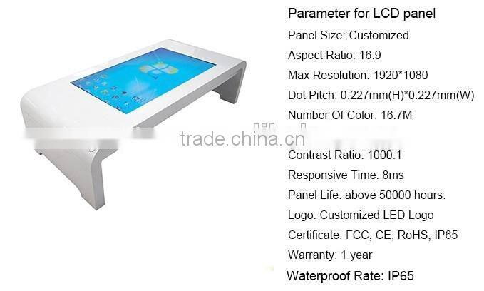 65inch information table kiosk for the Coffee house