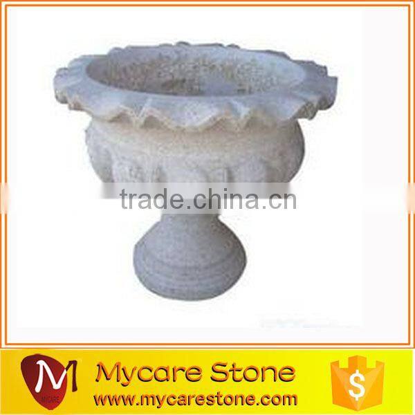 Chinese stone garden decoration pot, stone flower planters