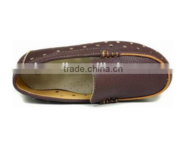 Custom Summer Breathable Perforated Upper No Lace Loafer for Boys