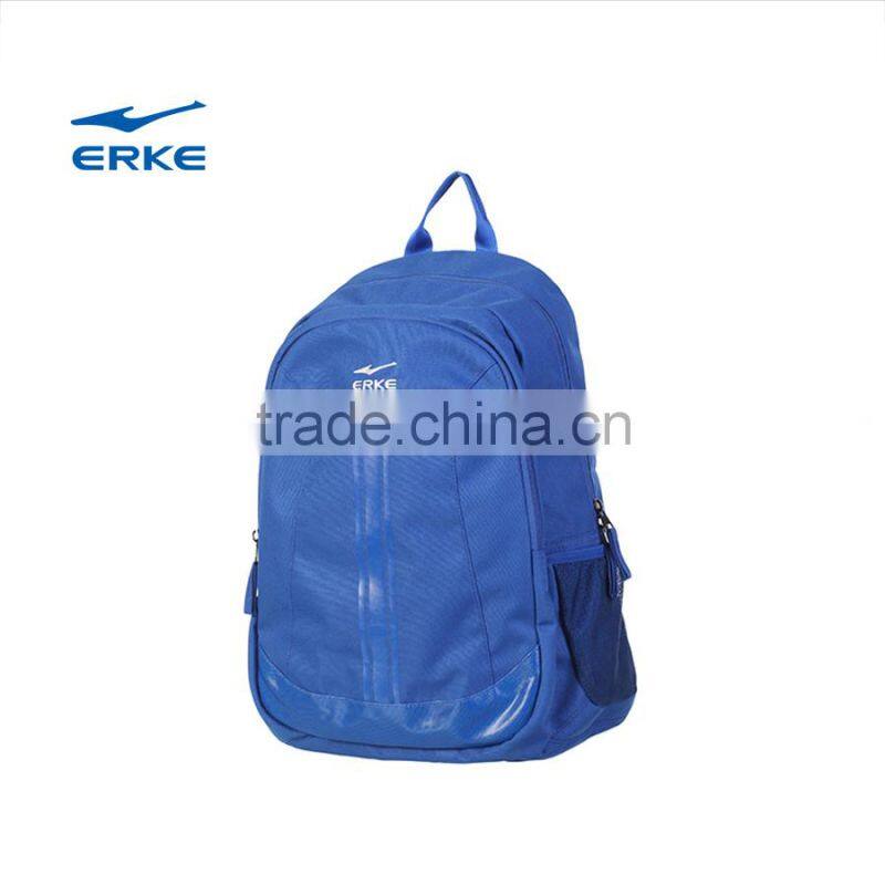 ERKE simple multifunctional school laptop backpack bag with side mesh pockets for wholesale