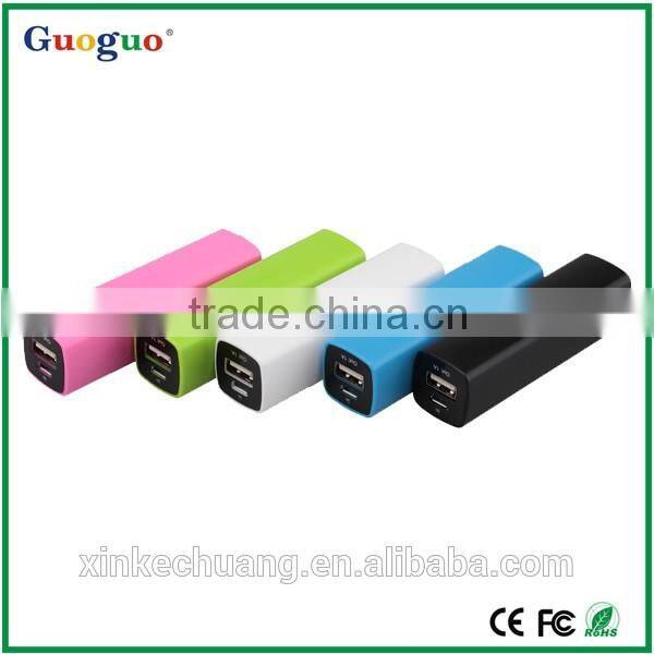 Guoguo mini ultra slim colorful portable travel power bank 2200mAh for all cellphones