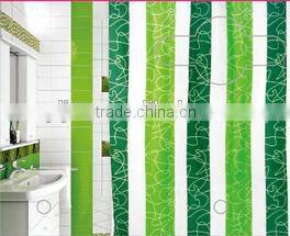 China B2B Printed Polyester Hookless Shower Curtain