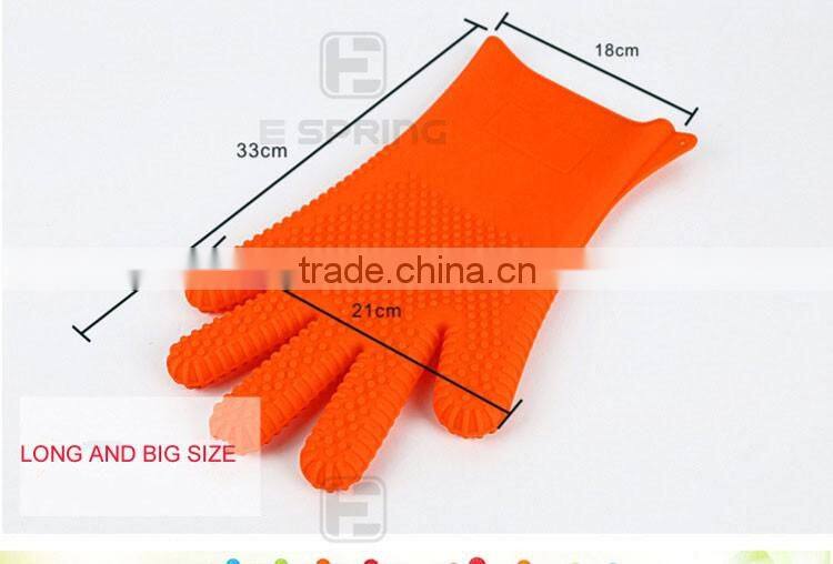 Heat New Arrival Resistant Cooking Baking BBQ Oven Pot Holder Kitchen Mitt Silicon Glove