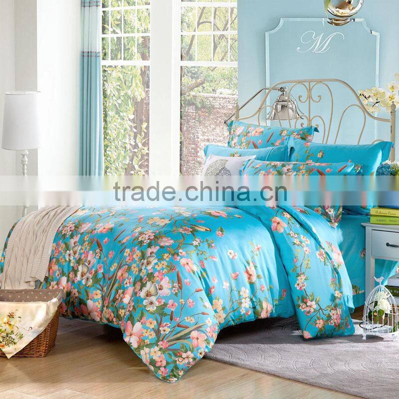 Fresh and elegant new designs home textile fabric bed sheet /padded comforter sets / white hotel bed sheet wholesale