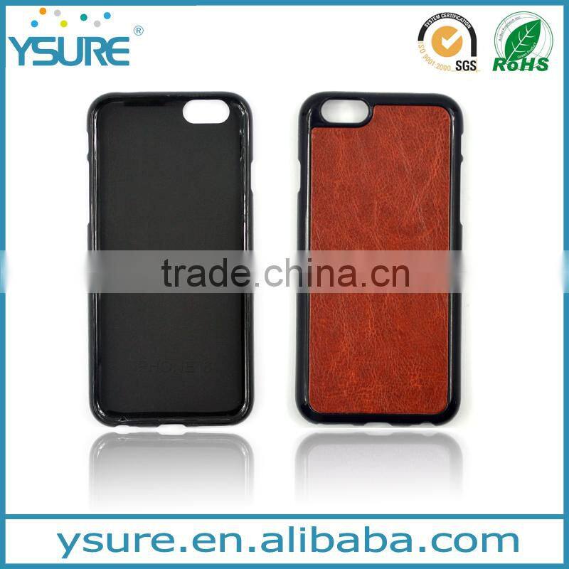 for iphone 6 back cover case , high quality TPU+PU leather case for iphone 6