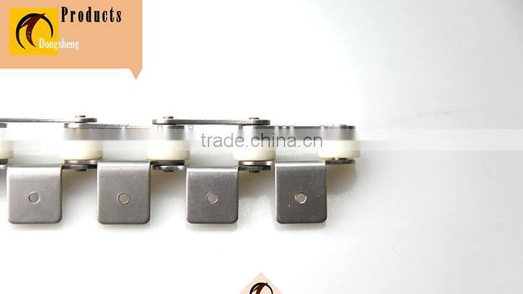 duble pitch plastic chains conveyor SUS chains with attachments & large rollers
