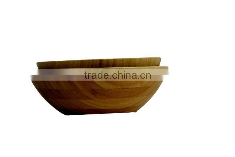 DT022/Two Colors Bamboo Round Salad Bowl ,Set of 2