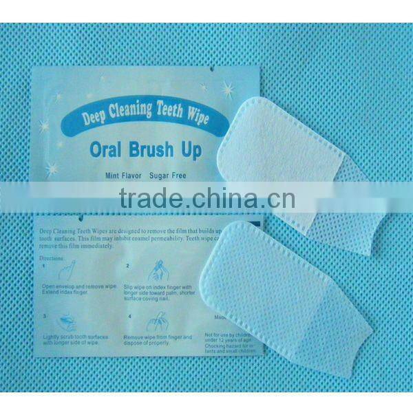 Teeth Wipe--teeth cleaning, without toothbrush or water,wine wipe,brush up