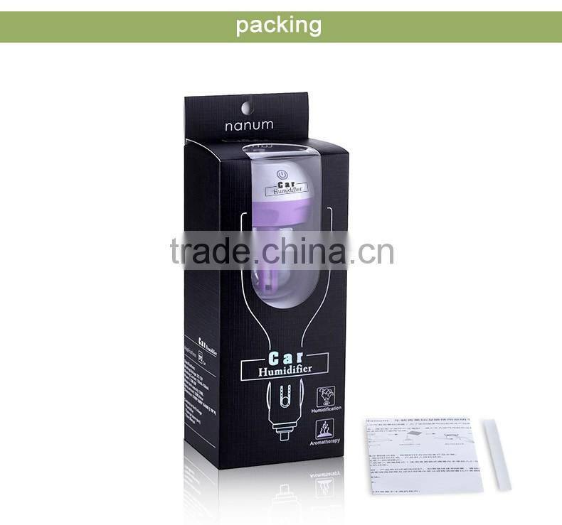 Mini Car Steam & Aromatherapy Humidifier DC 12V Air Purifier Aroma Diffuser Essential Oil Diffuser Aromatherapy Mist Maker