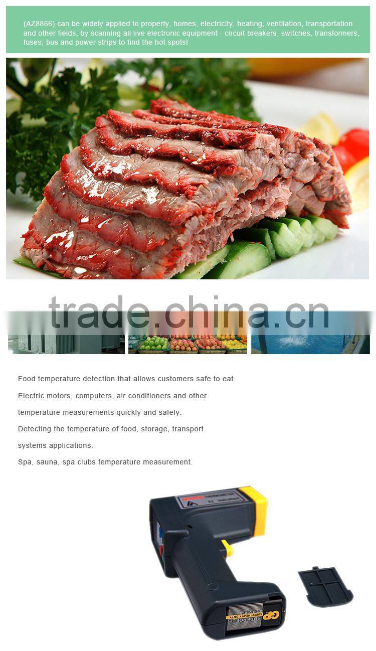 Portable Digital Infrared Temperature Detector AZ8866 Food Laser Thermometer Gun