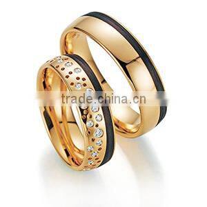 Black titanium plated unique design ring for men