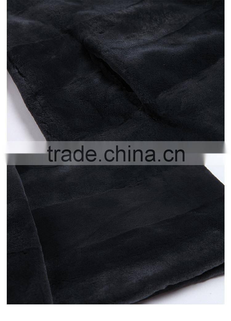 Hot sale real natural cashmere fur coat for winter overcoat