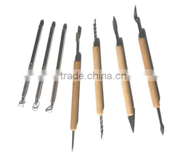 Zipper Bag pack Wooden Modeling Clay Tool set for Sculpting