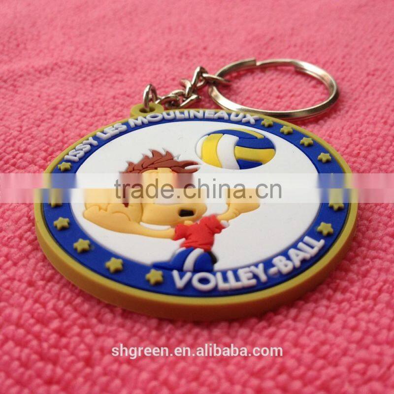 sportwear PVC rubber keyring,3D rubber keyholder with low price