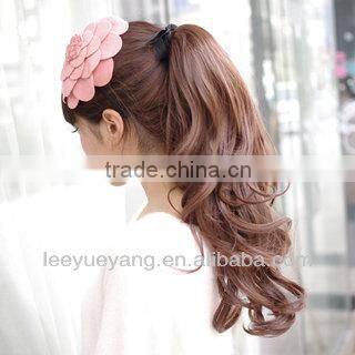top fashionable long curly ponytail wig