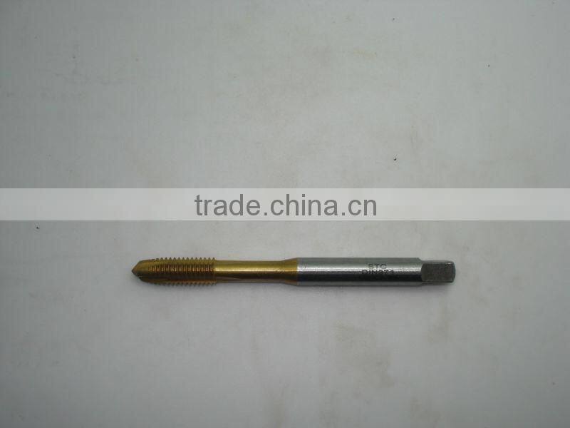 Tin coating spiral point machine tap HSS DIN371