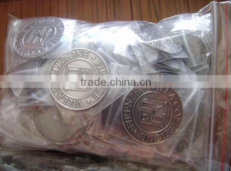 custom antique zinc alloy metal coin token