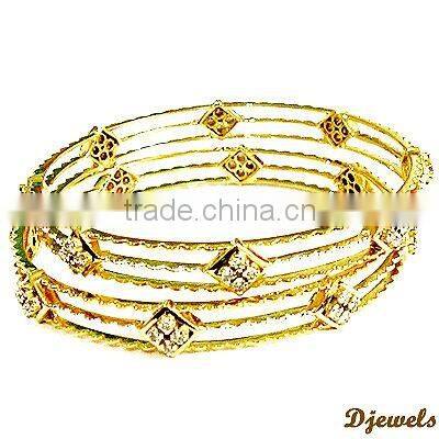 Diamond Ladies Gold Bangles / Ladies Gold Bangles/bangles jewelry